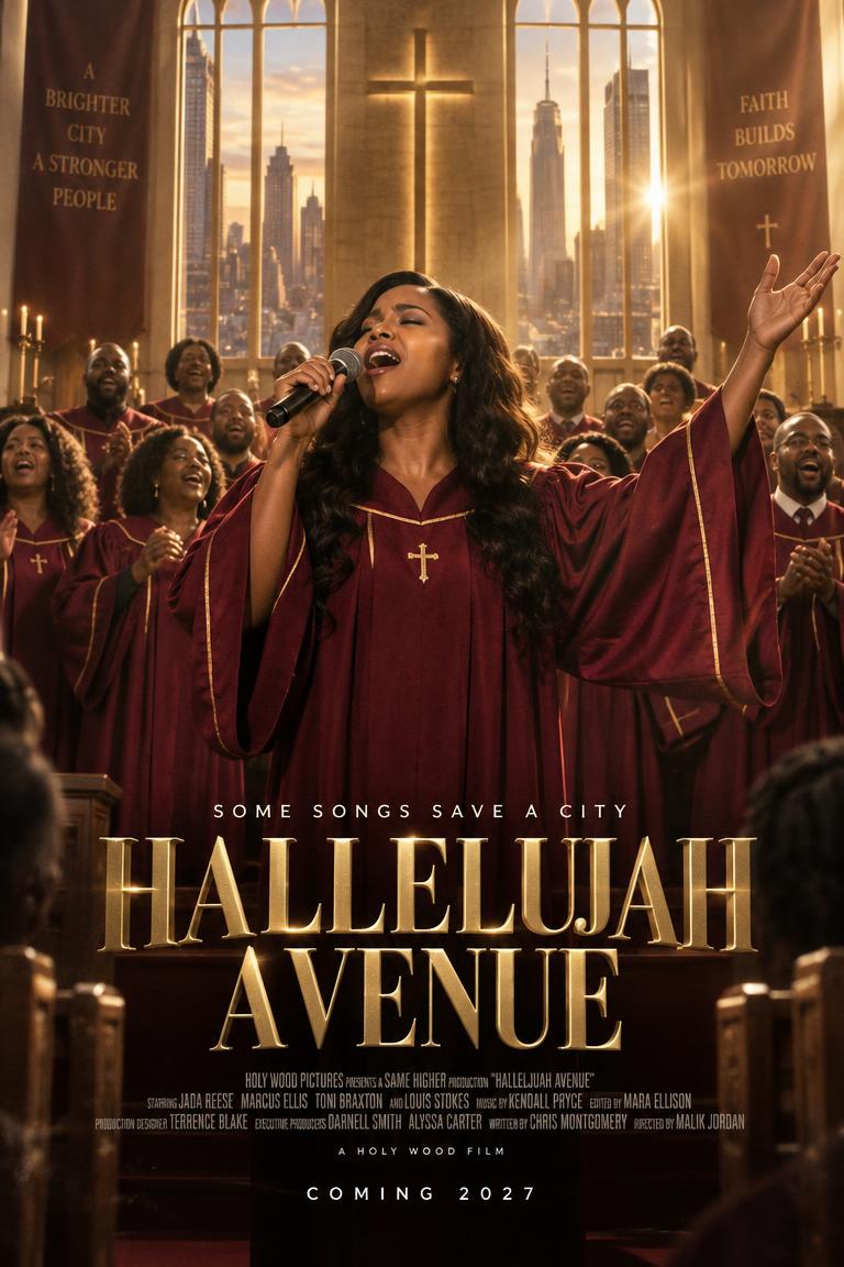 Hallelujah Avenue, a fictional Black-led faith film poster