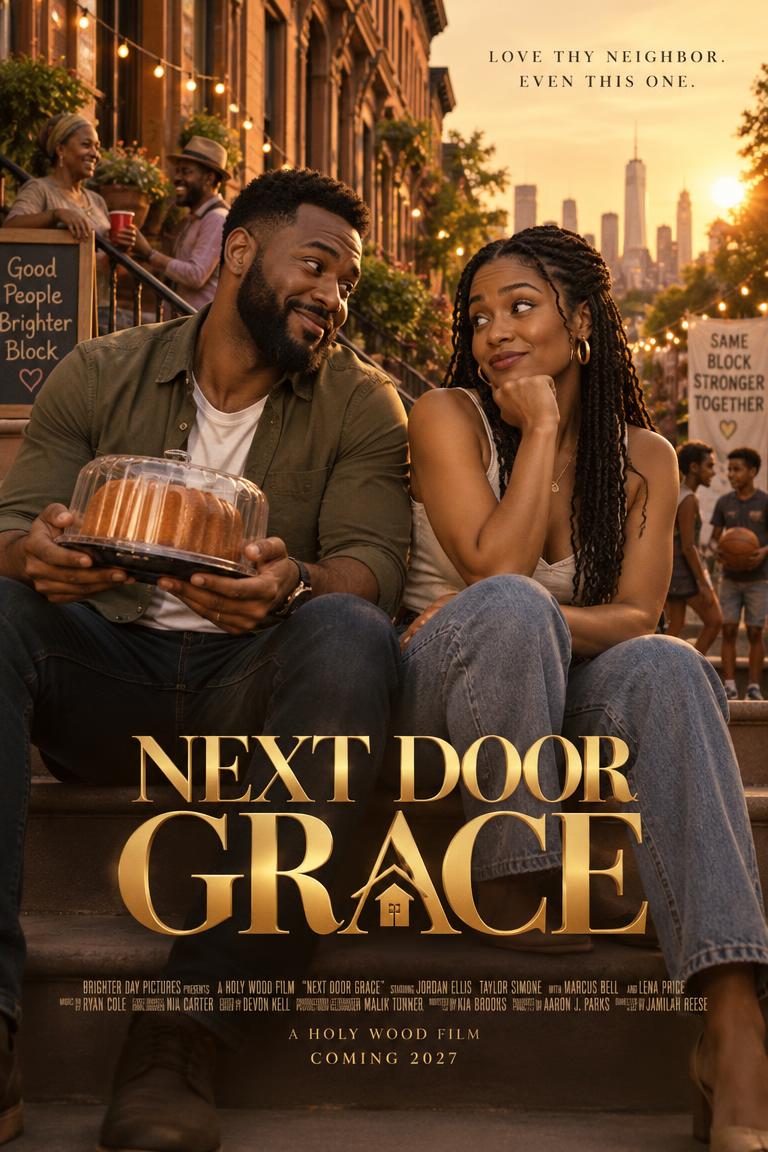 Next Door Grace, a fictional Black-led faith film poster