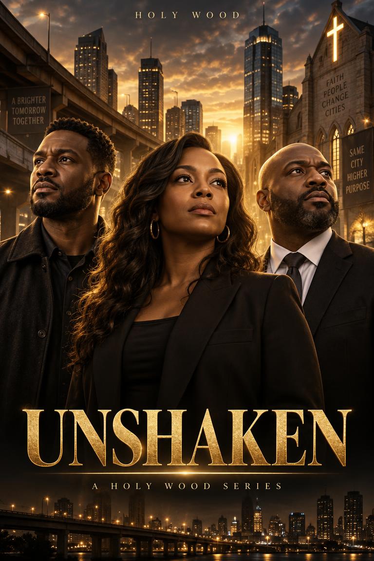 Unshaken, a fictional Black-led faith film poster